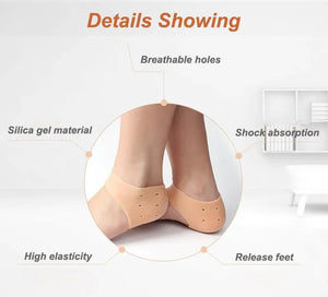 Silicone Gel Half Heel Pad Socks (1 Pair)