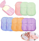 20pcs Portable Disposable Soap Paper Sheets for Travel and Outdoor Activities
