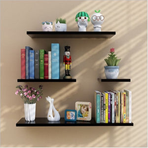 Set of 4 Flat Delightful Wall Mounted Book Shelf