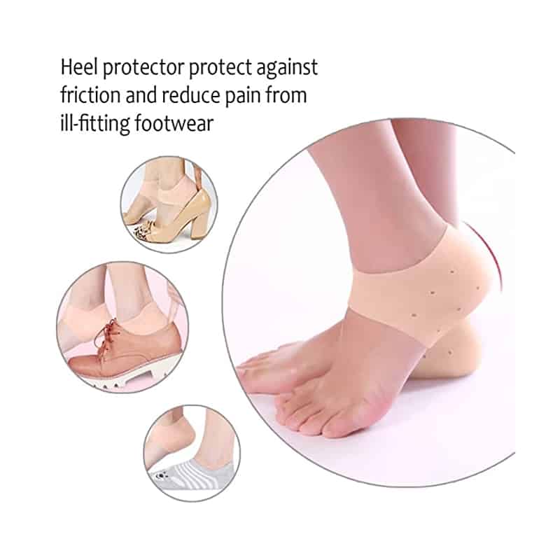 Silicone Gel Half Heel Pad Socks (1 Pair)