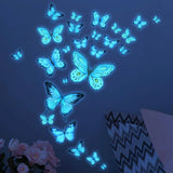 Pack of 4 Color Changing Glowing Led Butterflies  For Kids Room