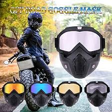 Face Helmet Mask for Bike Riders with Glasses