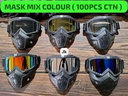 Face Helmet Mask for Bike Riders with Glasses