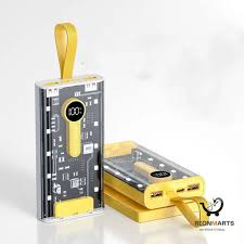 Transparent Power Bank Case LED Indicator 20000mAh