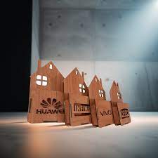 Pack of 2 Wooden Wall Mobile Holder