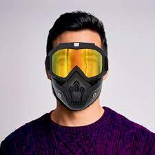 Face Helmet Mask for Bike Riders with Glasses