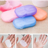 20pcs Portable Disposable Soap Paper Sheets for Travel and Outdoor Activities